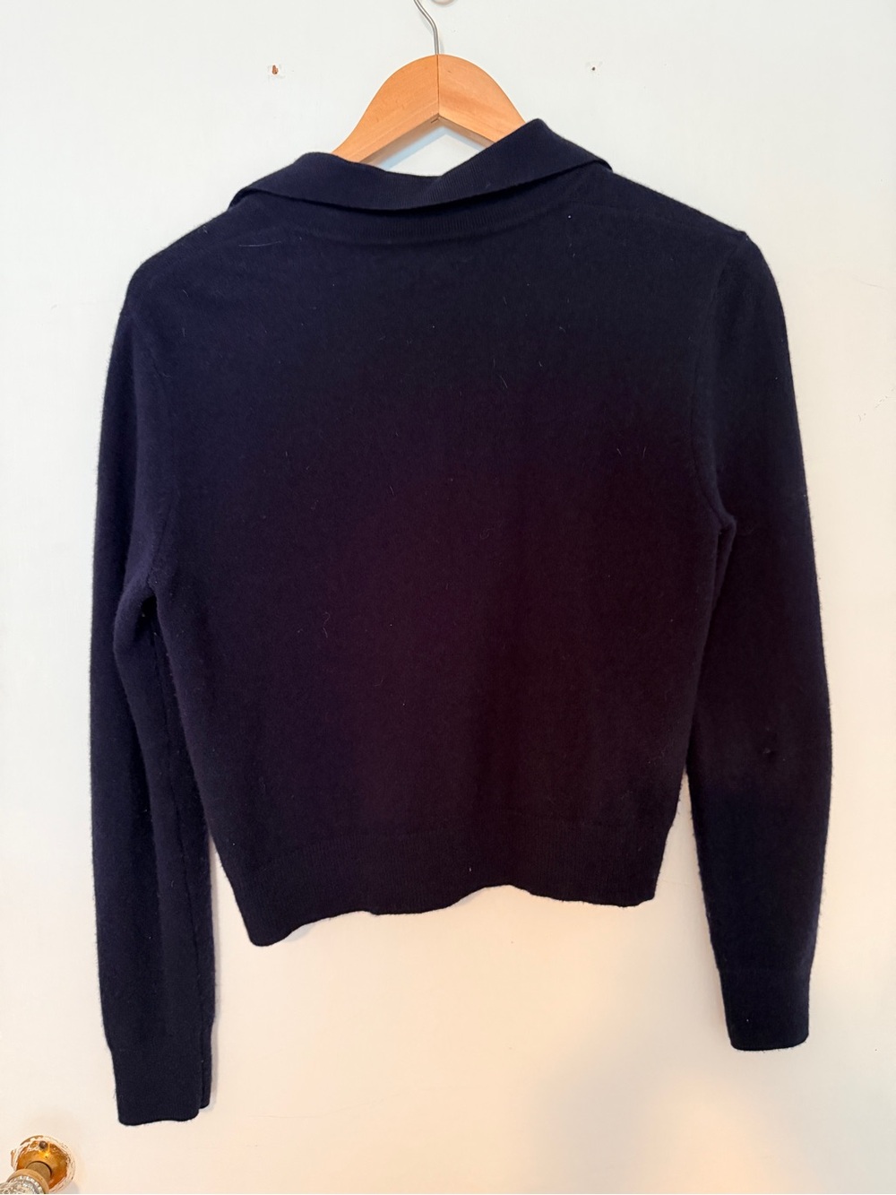 Massimo Dutti Navy Collared Button-Down Cardigan - Picture 5 of 5